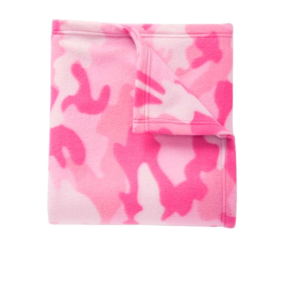 💕Pink camo Printed Fleece Blanket
